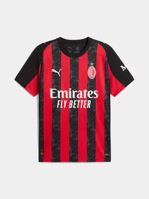 Puma Youth AC Milan Home 25/26 Red/Black Stadium Jersey