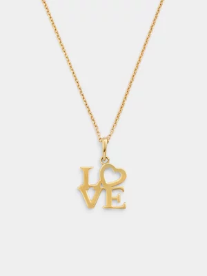 Yellow Gold “LOVE” Pendant