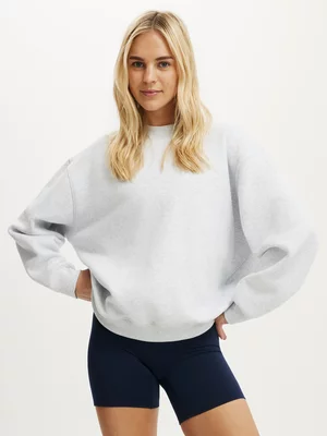 Women's Cotton On Active Grey Plush Crew Sweatshirt