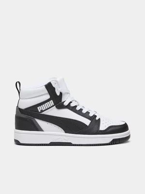 Junior Puma Rebound V6 Mid Black/White Sneaker