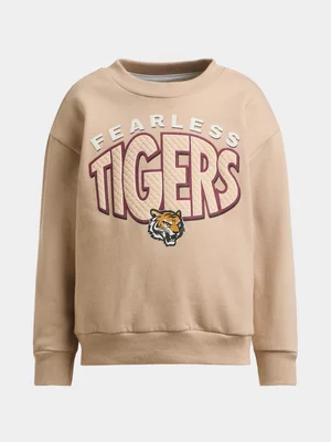 Exact Older Boy's Natural Graphic Print Sweat Top