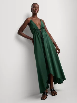 Women's BeachCult Green Emerald Origami Dress