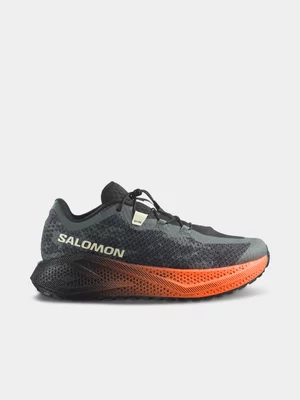 Salomon Mens Aero Glide 4 GRVL Urban Chic/Black/Lime Cream Trail Running Shoes