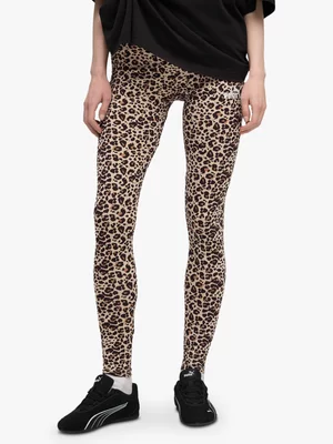 Puma Womens Essential Graphic Animal Print Toasted Almond Leggings
