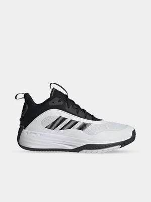 adidas Mens Ownthegame 3.0 White/Black Basketball Shoes 
