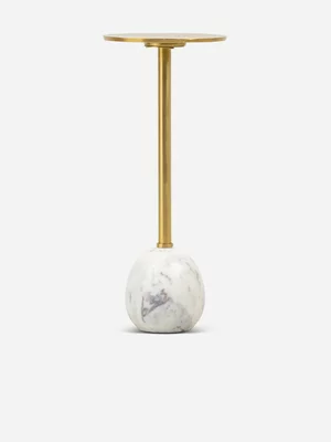 Manhattan Side Table Marble White