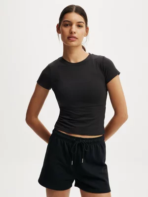 Cotton On Women's Black Active Ultra Soft Fitted T-shirt