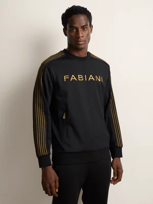Fabiani Men's Black & Gold Co-Ord Sweat Top