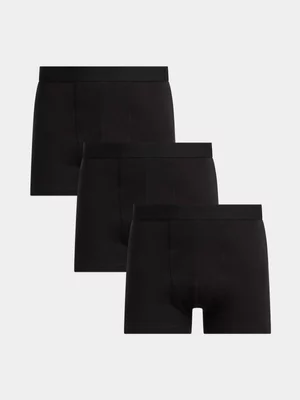 Exact Men's Plain Black Trunks 3-Pack 