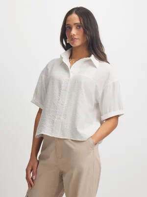 Exact Women's White Boxy Shirt