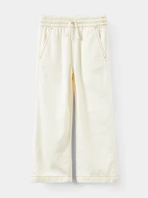 Cotton On Kids GIRL Cream Kirsty Wide Leg Jeans