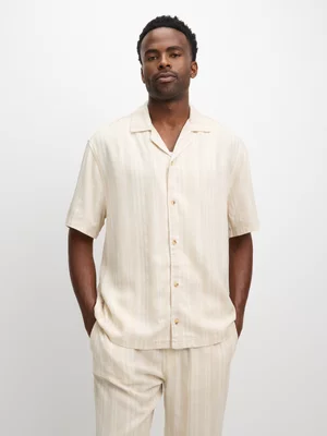 Exact Men's Natural Striped Shirt