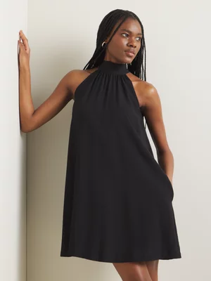 Women's Iconography Halter Tie Back Mini Dress