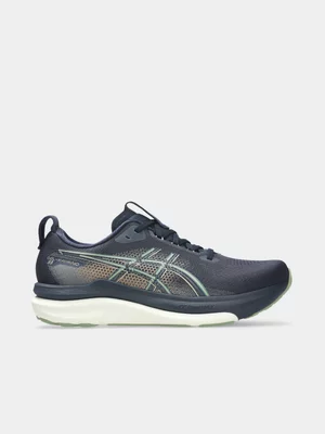 ASICS Mens Gel-Kayano 33 Wide Midnight/Khaki Green Running Shoes 