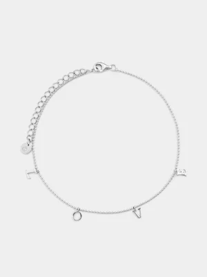 Sterling Silver “LOVE” Charm Anklet