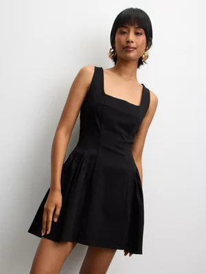 The FIX Women's Black Bengaline Bustle Dress 