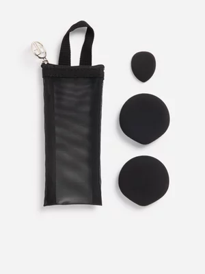 Foschini All Woman - 3pc Powder Blender Puffs + Mesh Bag