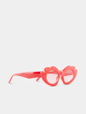 Cotton On Kids Red Florence Flower Sunglasses