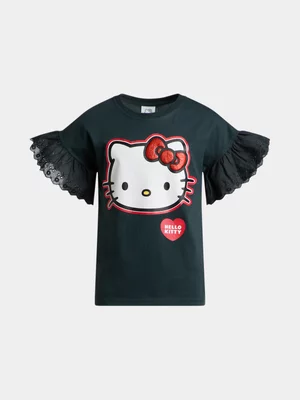 Jet Older Girls Grey Anglaise Hello Kitty T-Shirt