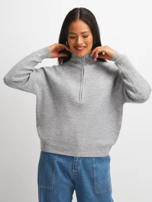 Exact Women's Grey Quarter Zip Jersey