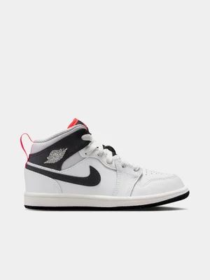 Jordan Kids 1 Mid Summit White/Black Infrared Sneaker