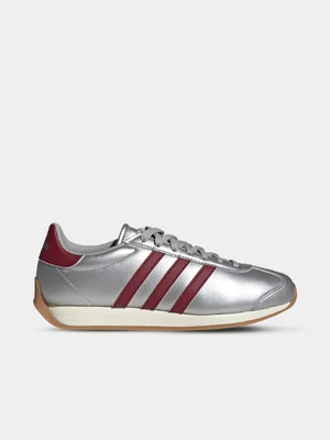 adidas Womens Runvista Silver Metallic/Red/White Sneakers 