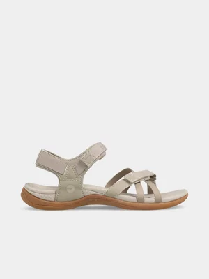 Hi-Tec Womens Anselia Plaza Taupe/Silver Sandals