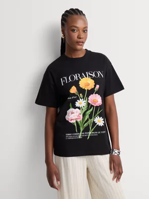 Floraison Oversized Graphic T-Shirt 
