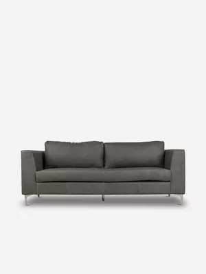 Loxton 3 Seater Couch Leather Okovango Storm Grey