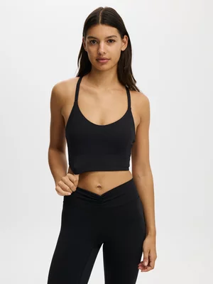 Cotton On Women's Black Active Ultra Soft Bonded Strappy Tank Top