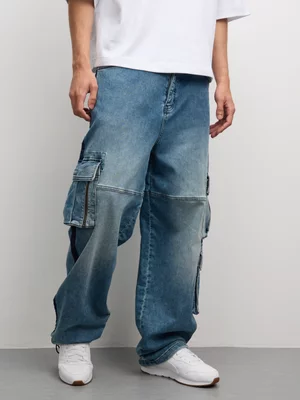 Redbat Men's Tech Denim Wide Light Blue Jeans