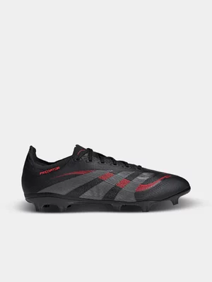 adidas Mens Predator League FG/MG Black/Red Boots