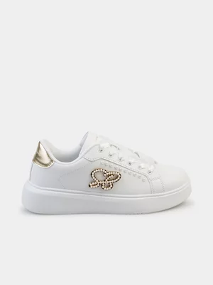 Women's Sissy Boy White Requel Pearl Sneaker