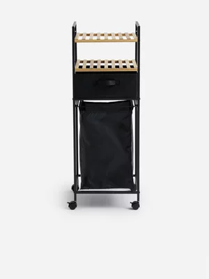 Storage Solutions Multi  Bathroom Rack 2 Bamboo Shelves