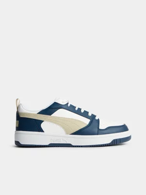 Puma Mens Rebound V6 Blue/White Sneakers