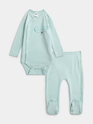 Jet Baby Harbour Grey 3D Bear Ears Vest And Leggings