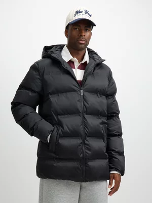 Exact Men's Black Long Puffer Jacket 