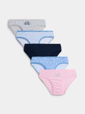 Jet Older Girls Glass Slipper 5 Pack Stripe Bikini