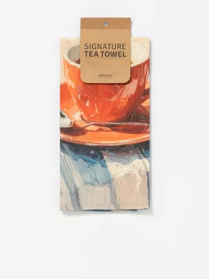 Painterly Cotton Tea Towel 50x70cm