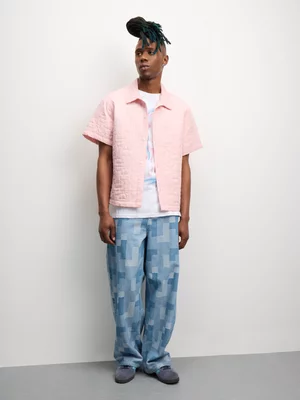 The FIX Men's Light Wash 100% Cotton Baggy Jeans