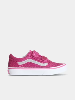 Vans Kids Old Skool Glitter Rasberry Rose Sneaker