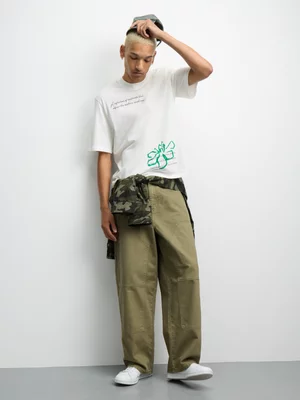 The FIX Men's Milk Chaos Flower Graphic Top