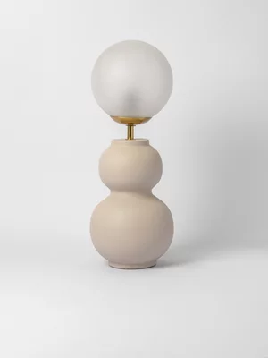 Table Lamp With Glass Shade 45cm