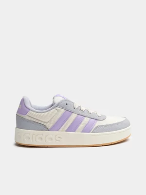 Junior adidas Breakbase White/Purple Sneaker
