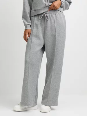 Exact Women's Grey Soft Touch Wide-Leg Sweat Pants