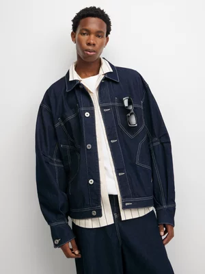 The FIX Men's Dark Wash Oversized Denim Jacket 