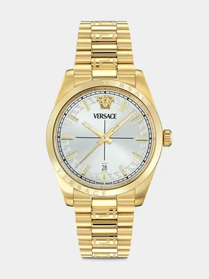Versace Millenyium Gold Plated Stainless Steel Bracelet Watch