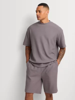 Markham Men's Regular Fit Knit Co-ord Taupe Shorts