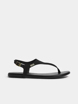 Womens Puma Stylecat Sleek Nubuck Black Sandals 