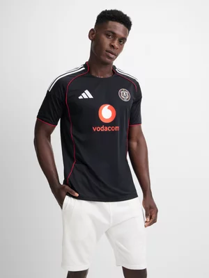 adidas Mens Orlando Pirates Home 25/26 Black/Red Stadium Jersey